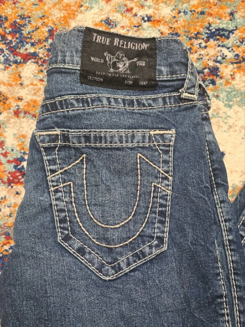 True Religion Geno Relaxed Slim Jeans Dark Wash 30